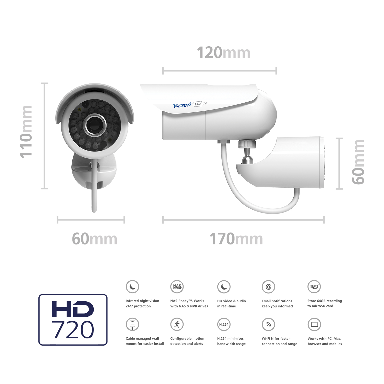 Y-cam Bullet HD 720 (2nd Generation)