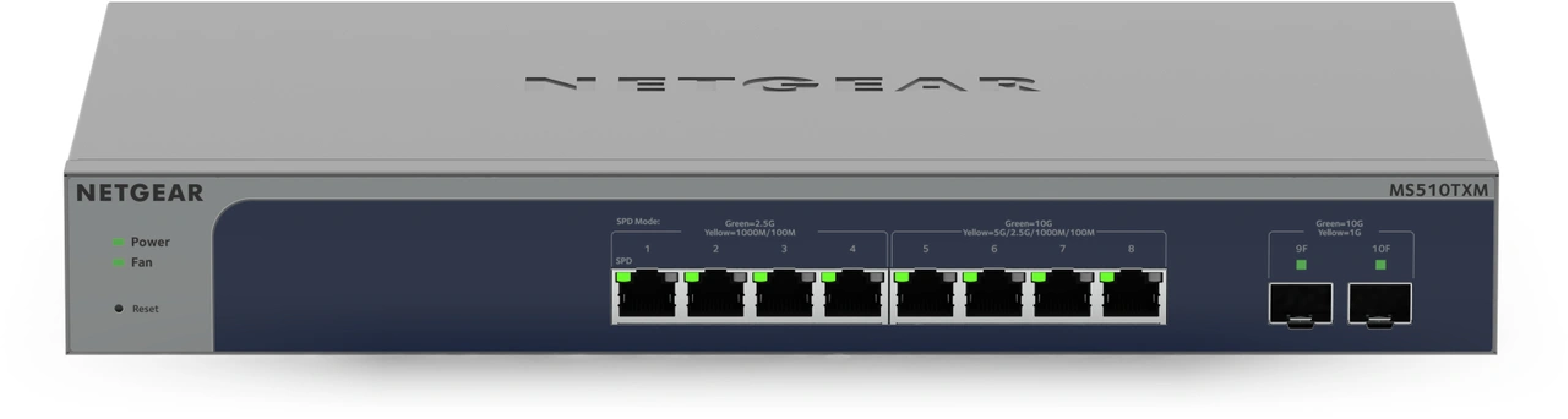 Netgear 10Port Switch 8-Port Multi-Gigabit/10G Ethernet Smart Managed MS510TXM
