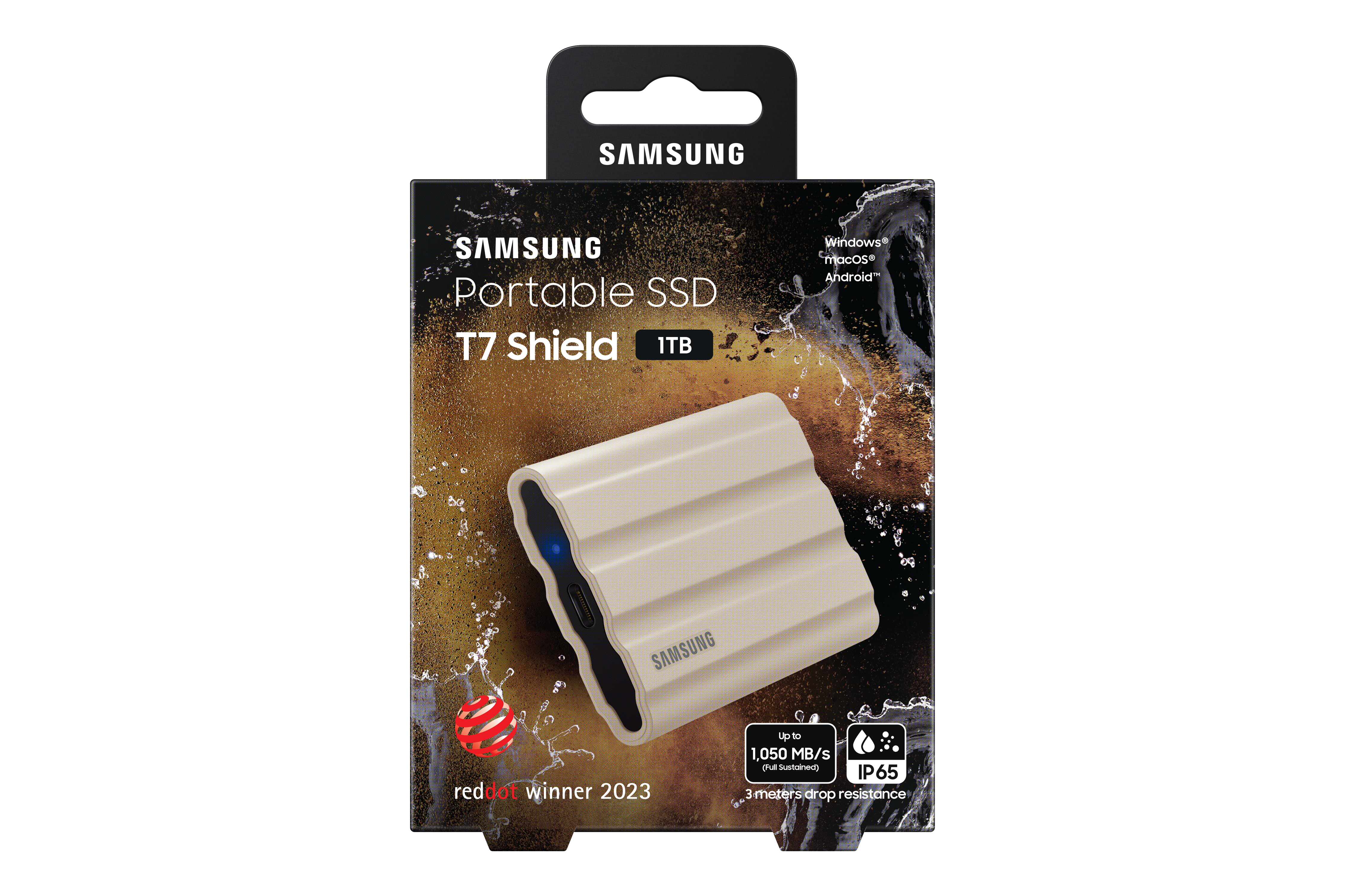 1TB  Samsung Portable SSD T7 Shield MU-PE1T0K - Beige