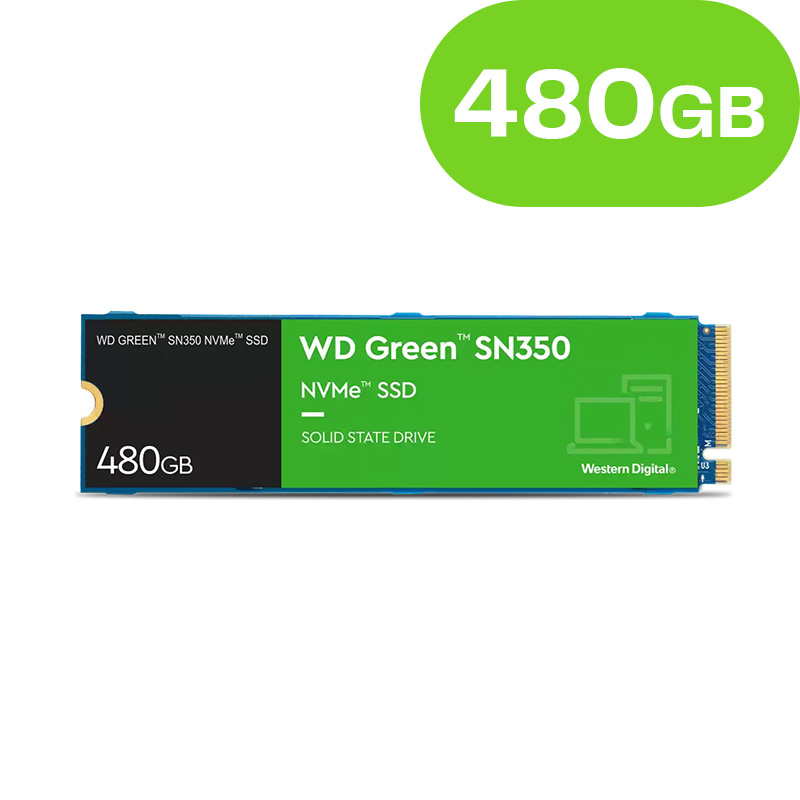 480GB WD GREEN SN350 NVMe M.2 SSD WDS480G2G0C