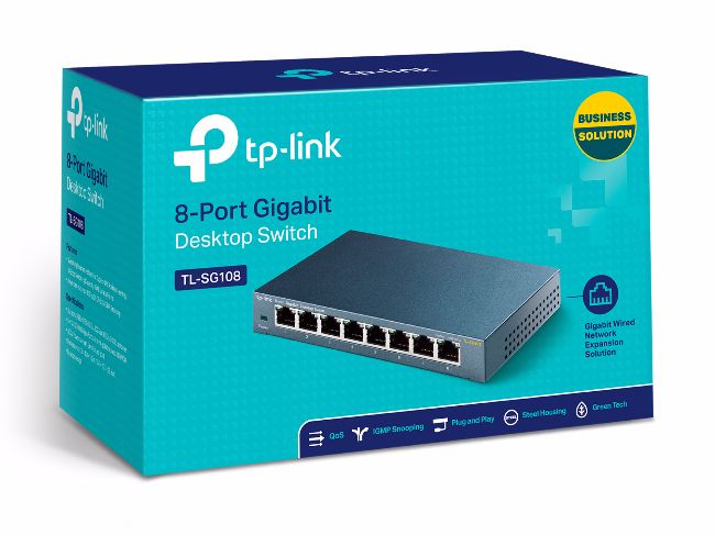TP-LINK 8-port Desktop Gigabit Switch TL-SG108
