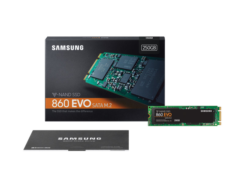 250GB Samsung M.2 860 EVO MZ-N6E250BW
