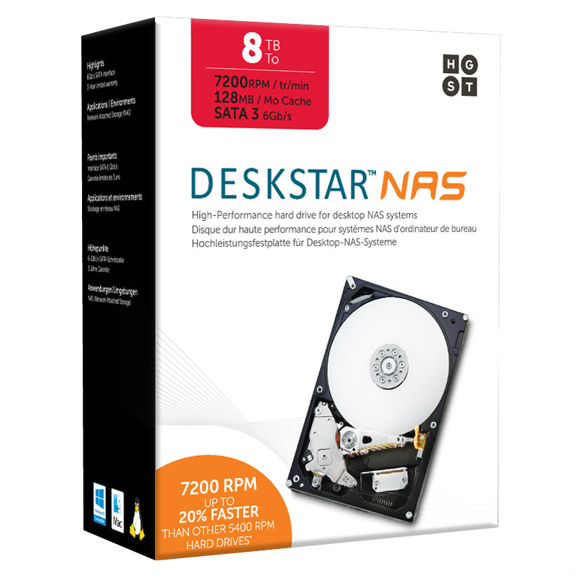 8TB HGST NAS H3IKNAS800012872SWW