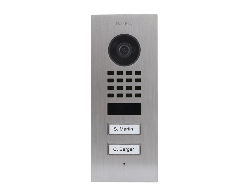 DoorBird IP Video Door Station D1102V 2 call buttons, stainless steel V2A, brushed 423866805