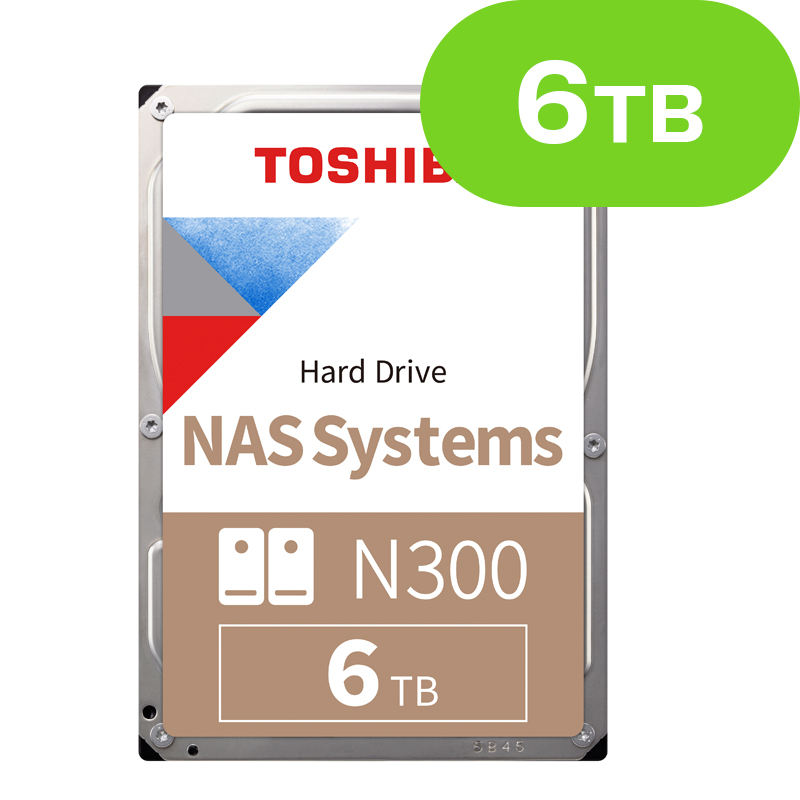 6TB Toshiba N300 NAS HDD 7200 rpm 3.5 inch HDWG760EZSTA