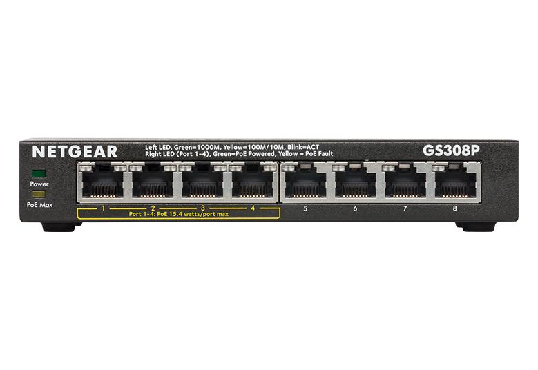 Netgear 8-poorts Gigabit Ethernet Unmanaged Switch GS308P-100PES