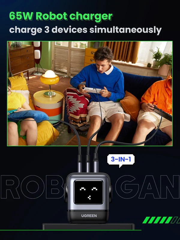 UGREEN Nexode RG 65W 3-Port GaN Fast Charger EU 25685B