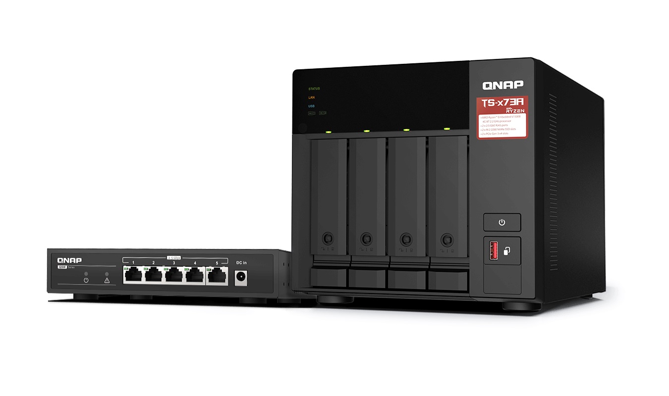 QNAP TS-473A + QSW-1105-5T bundelpakket