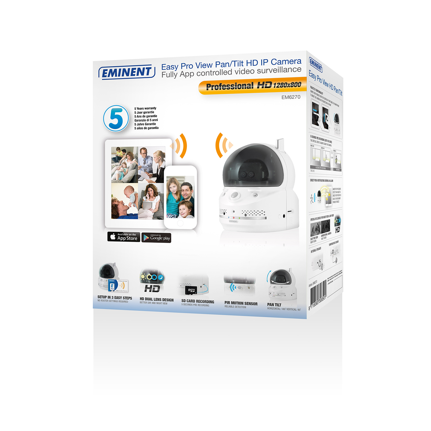 Eminent EM6270 Easy Pro View Pan/Tilt HD IP Camera