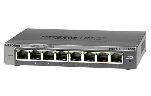 Netgear 8PT ProSafe Gigabit Plus Switch GS108E-300PES