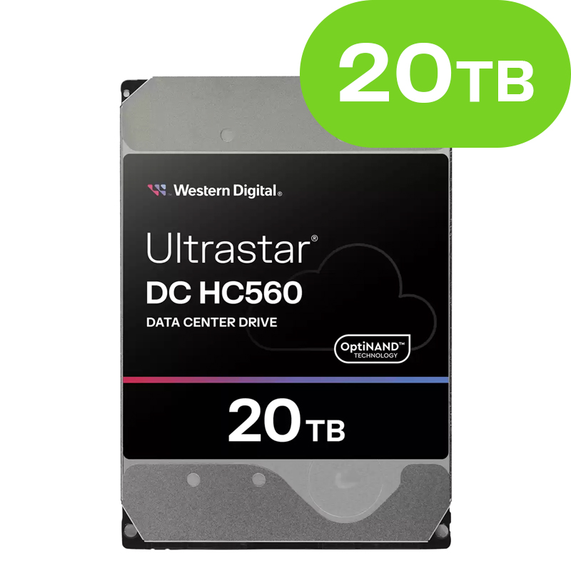 20TB Western Digital Ultrastar DC HC560 SATA Enterprise WUH722020BLE6L4 