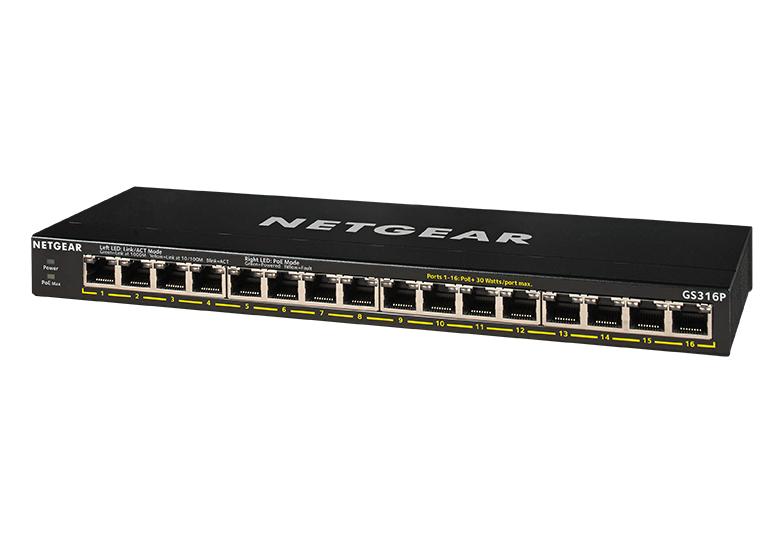 Netgear 16 port PoE+ (115 W) Unmanaged Switch GS316P-100EUS