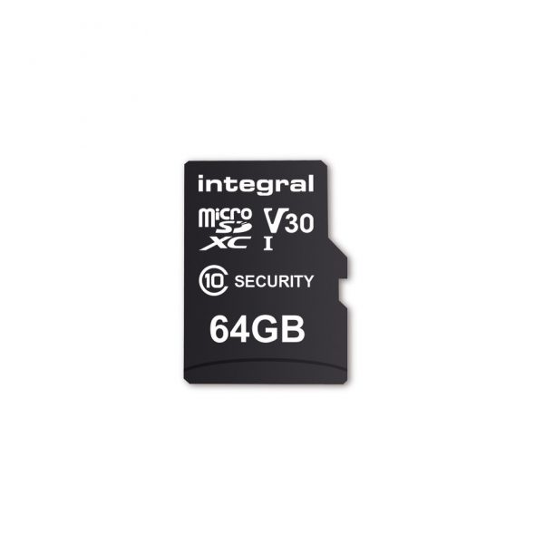 64GB Integral V30 MicroSDHC Card INMSDX64G10-SEC
