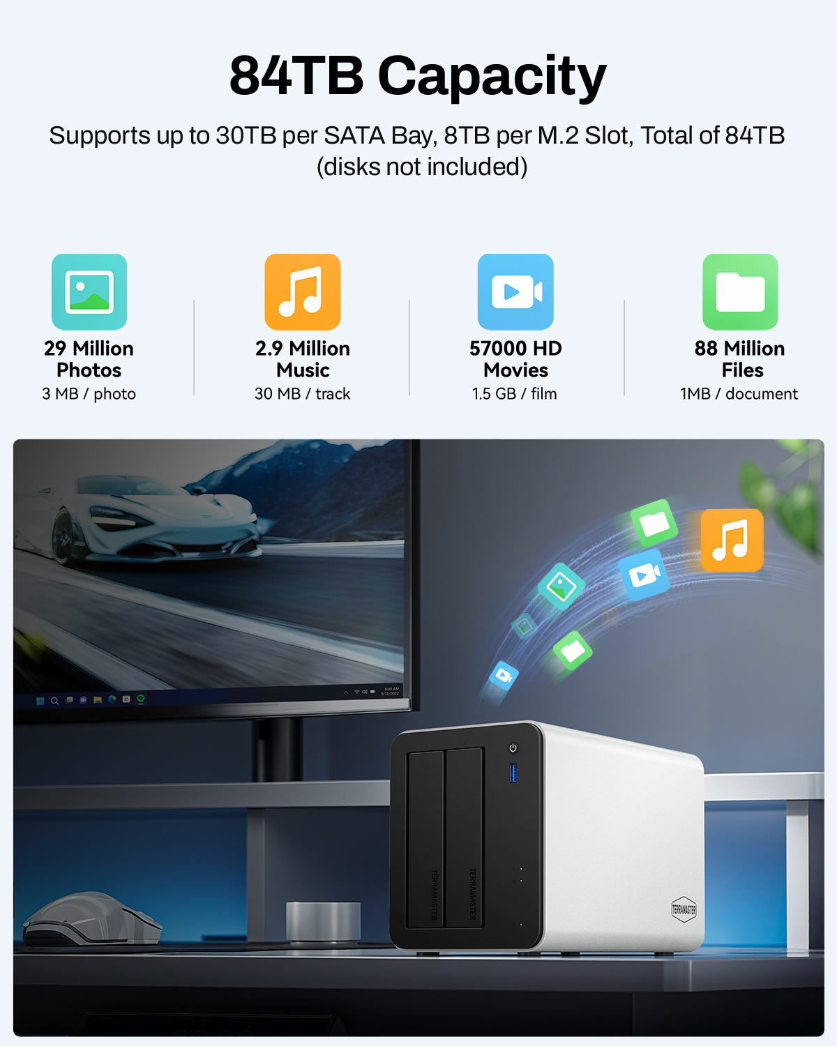 TerraMaster F2-425 Plus-N95 SMB 2-Bay NAS