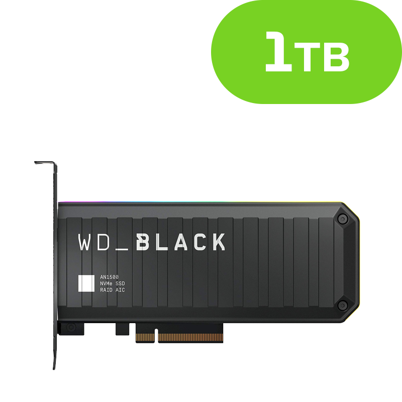 1TB WD BLACK G2 AN1500 NVMe PCI-e SSD  WDS100T1X0L