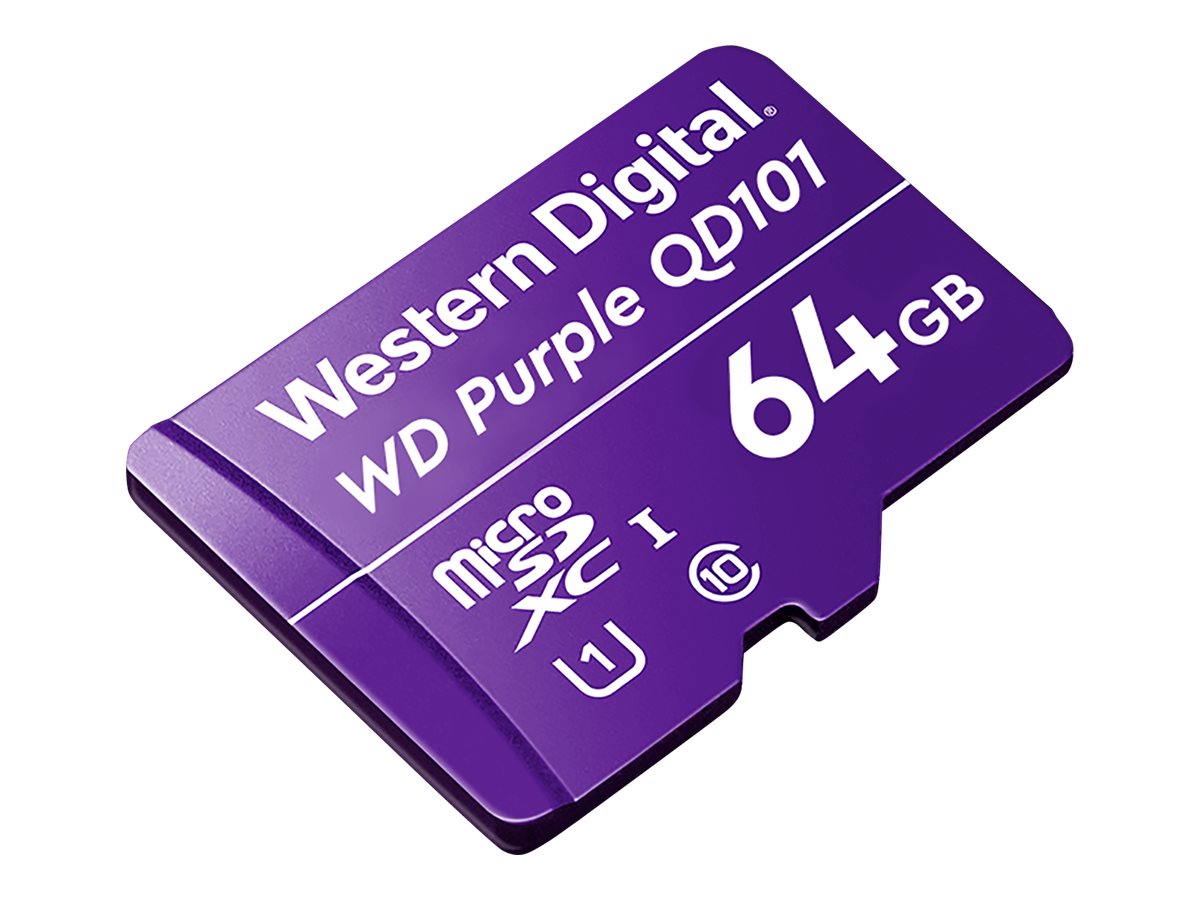 64GB WD Purple Surveillance microSDXC WDD064G1P0C