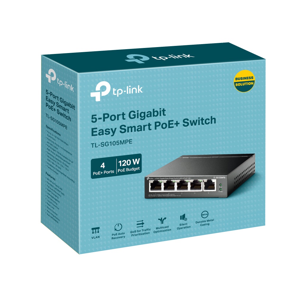 TP-Link 5-Port Gigabit Easy Smart Switch TL-SG105MPE 