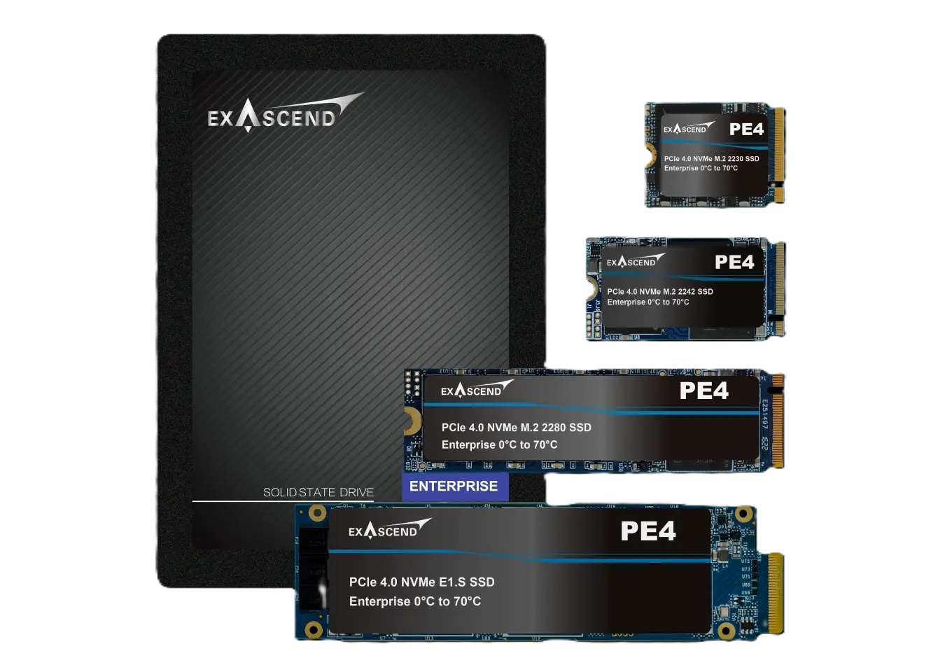 3.84TB Exascend PE4 Series Enterprise Grade M.2 NVME SSD EXPE4M3840GB