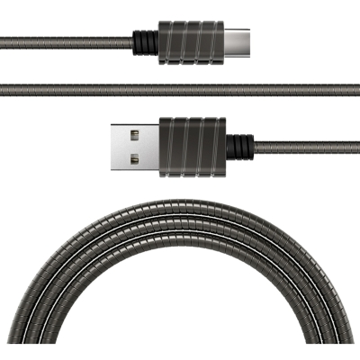 iWalk Twister Steel Metallic Type-C Cable Grey