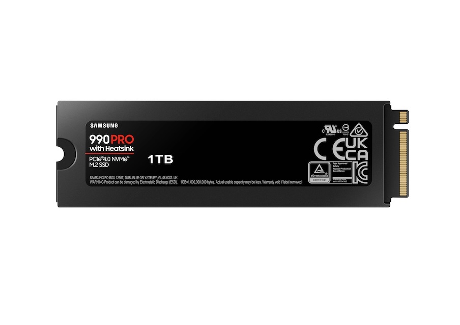 Samsung 1TB 990 PRO Heatsink M.2 NVMe PCIe 4.0 SSD MZ-V9P1T0GW