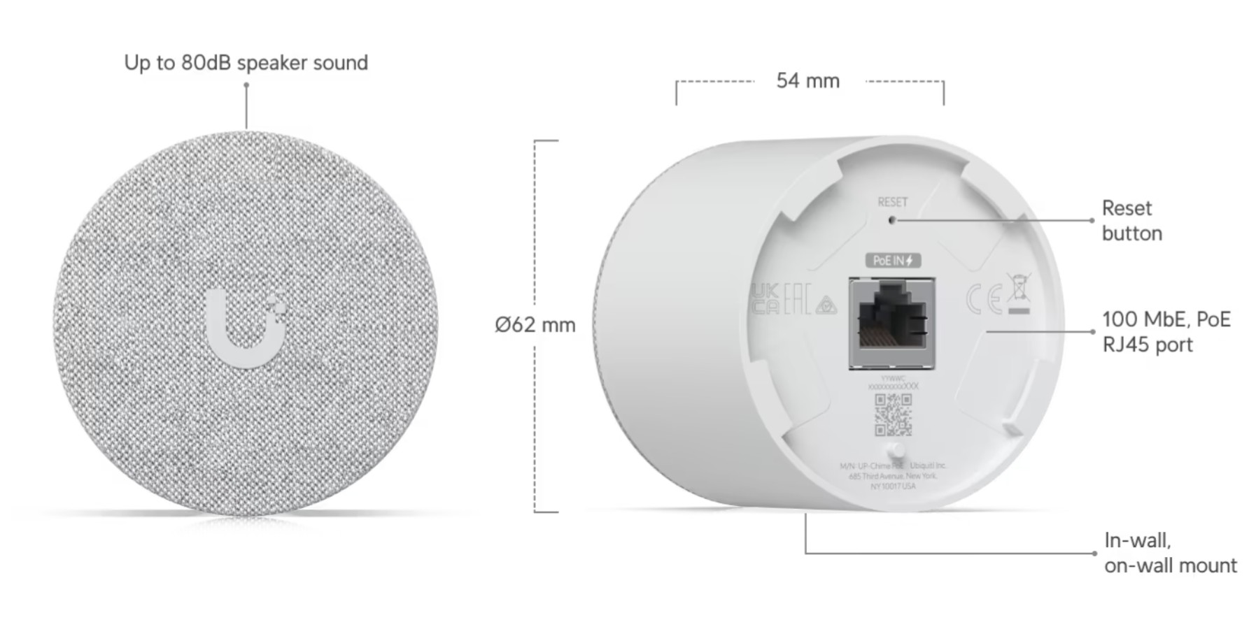 Ubiquiti PoE Smart Chime Ubiquiti PoE Smart Chime