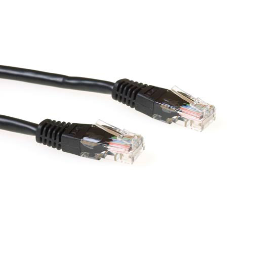 ACT U/UTP 1 meter CAT6 patchcable black