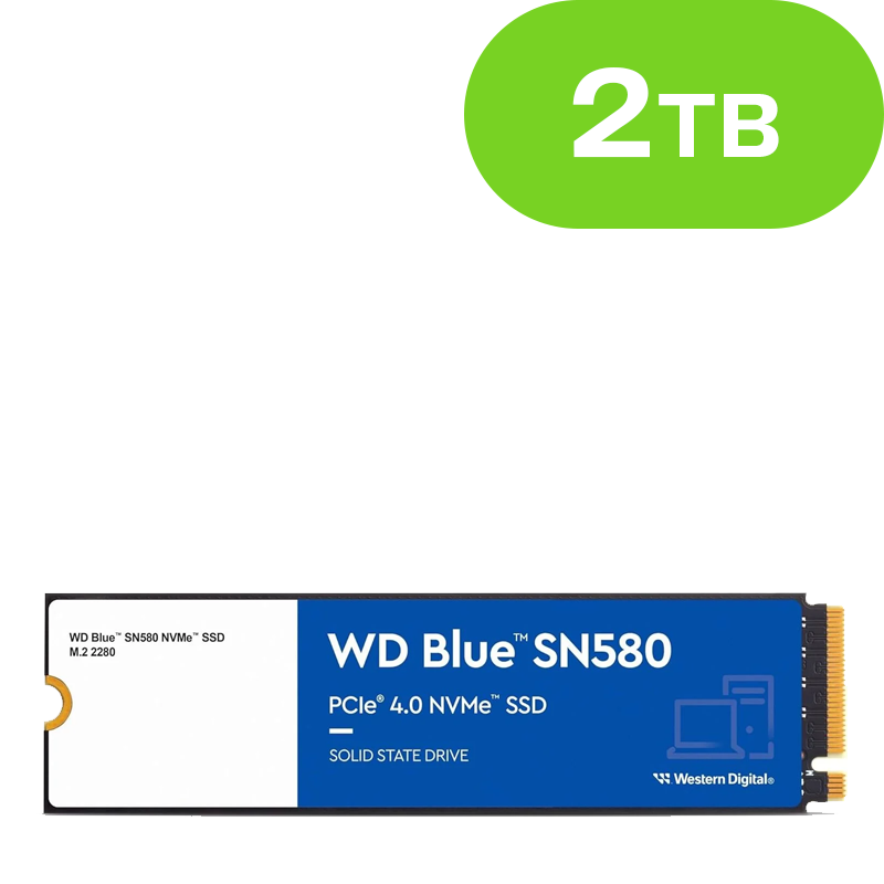 2TB Western Digital SSD M.2 2280 PCIe 4.0 x4 (NVMe) WDS200T3B0E