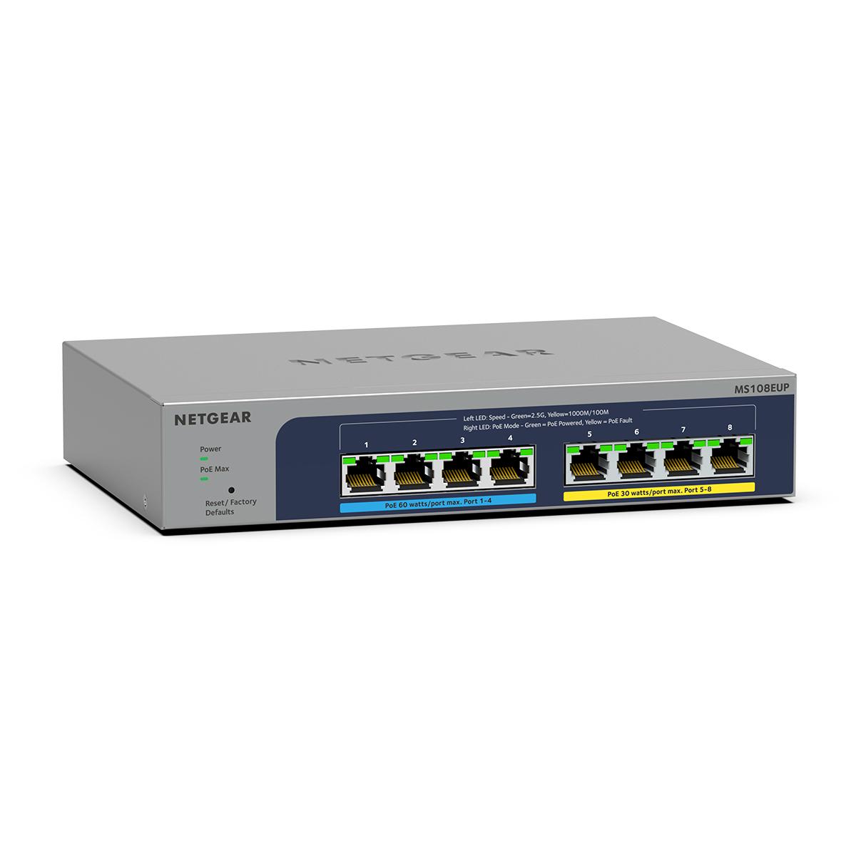Netgear 8 port Managed PoE++ Switch MS108EUP-100EUS
