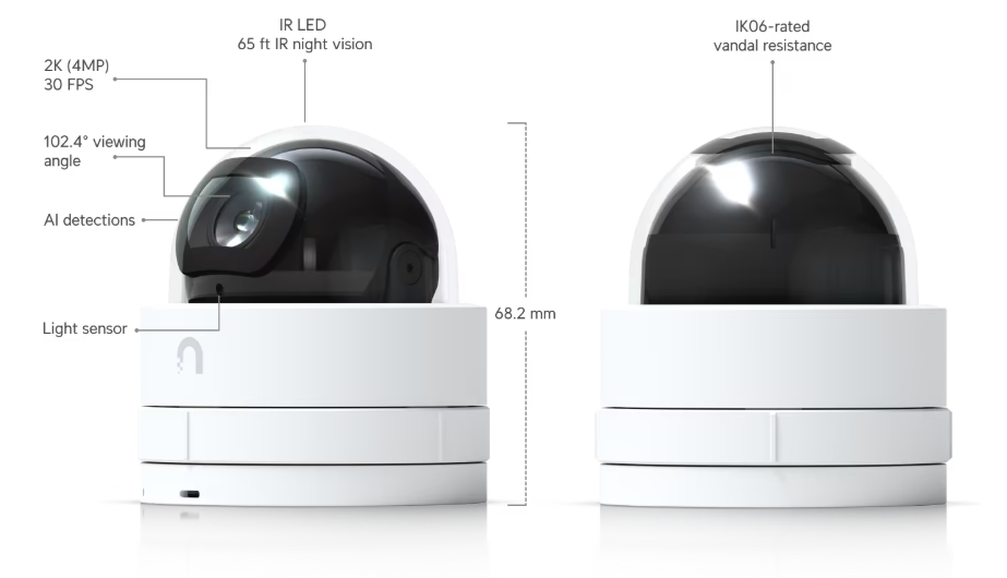 Ubiquiti Camera G5 Dome Ultra Wit