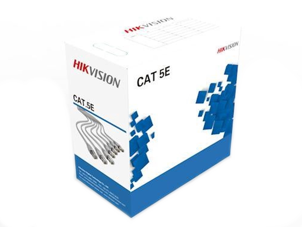 Hikvision DS-1LN5E-E/E UTP CAT5e cable, 4-pair indoor, grijs, 305 meter