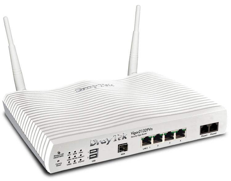 DrayTek Vigor2132FVn Wireless Glasvezel Router