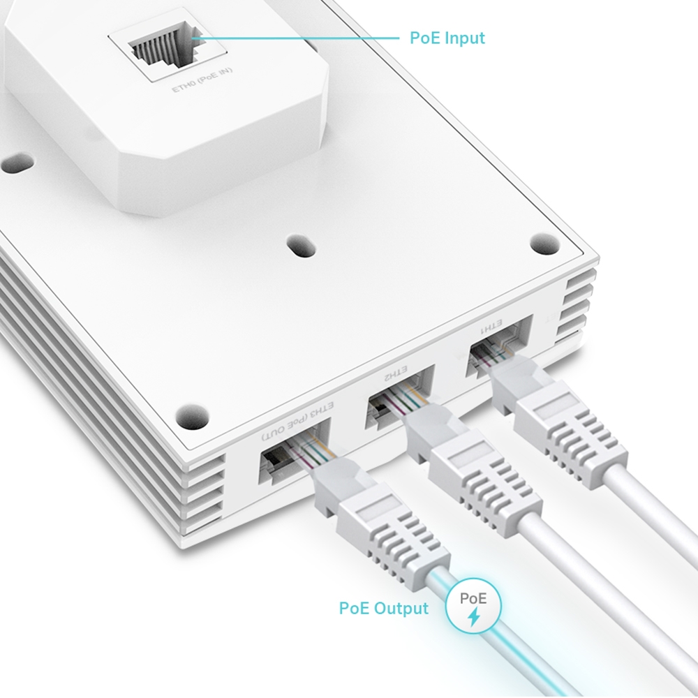 TP-Link AX3000 Wall-Plate Dual-Band Wi-Fi 6 Access Point EAP655-Wall