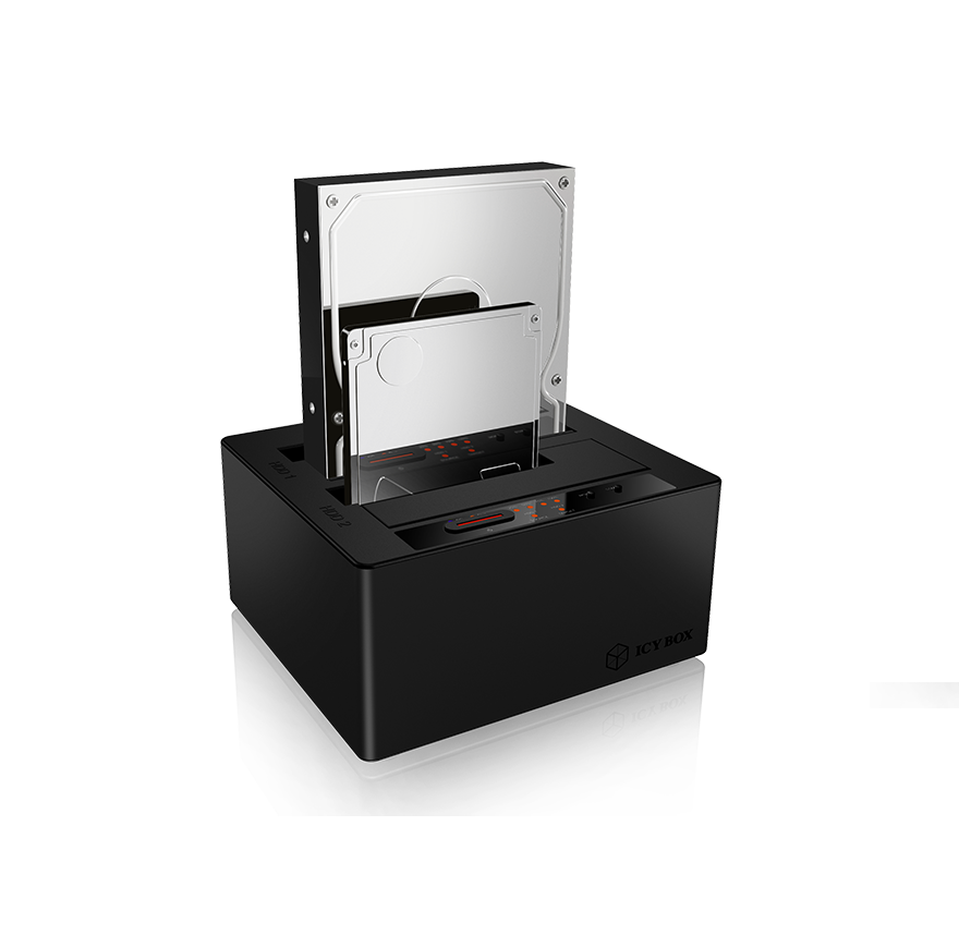 ICY BOX 2bay docking- en clone station IB-121CL-C31