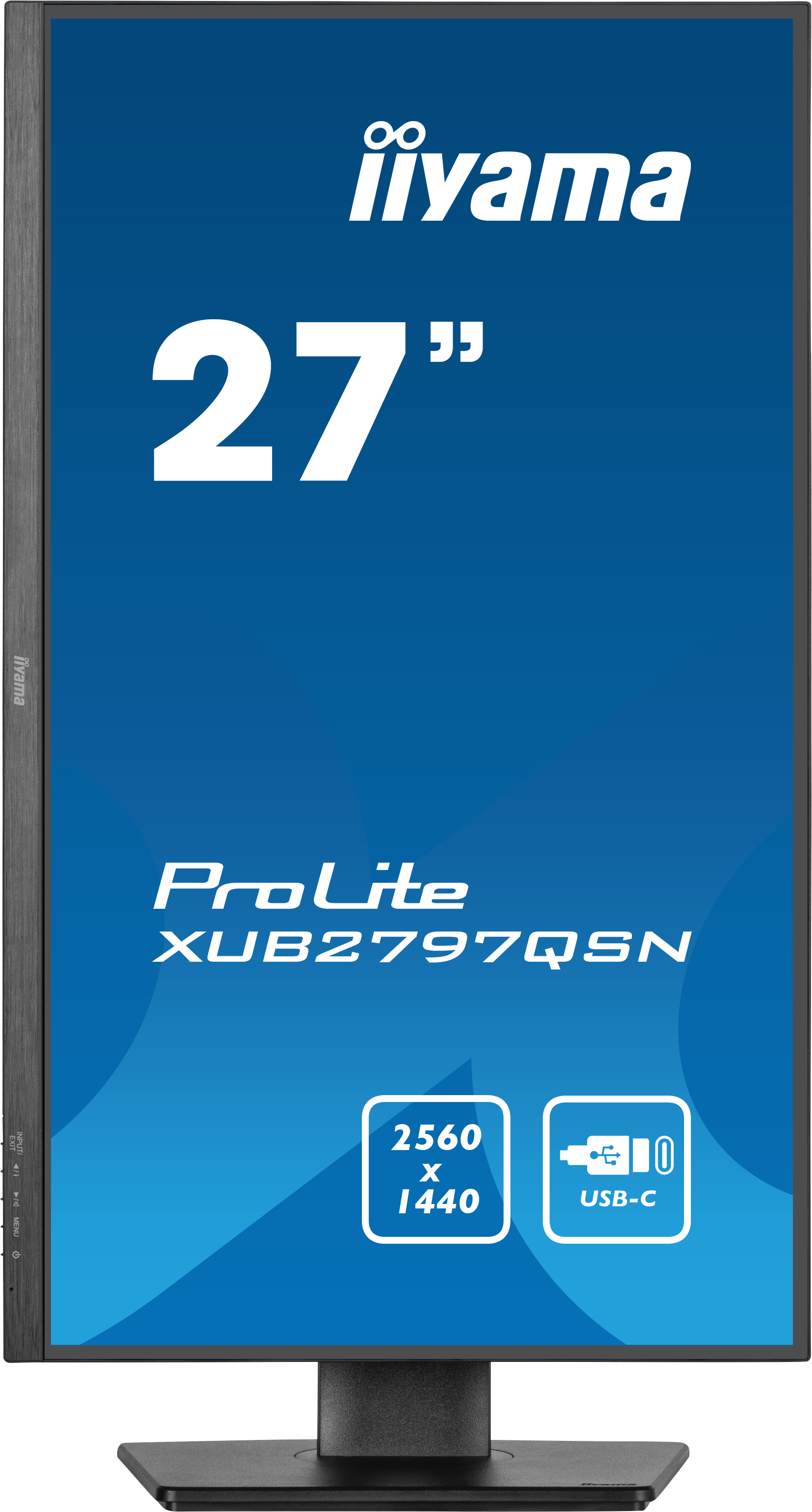 iiyama ProLite XUB2797QSN-B2 27inch QHD IPS monitor met USB-C dock en RJ45 (LAN)