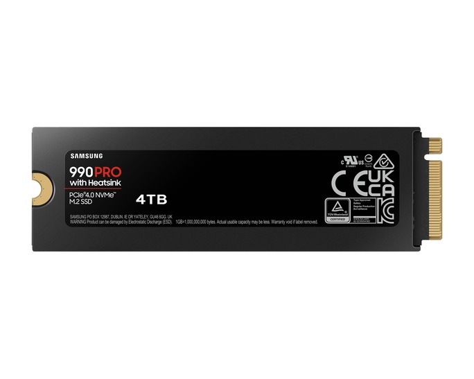 Samsung SSD 990 Pro 4TB M.2 (2280) Heatsink (PCIe/NVMe)
