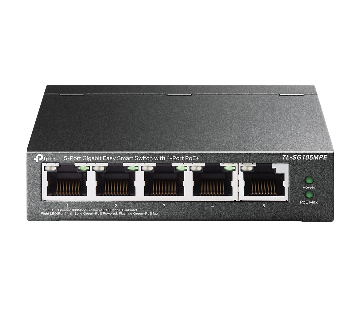 TP-Link 5-Port Gigabit Easy Smart Switch TL-SG105MPE 