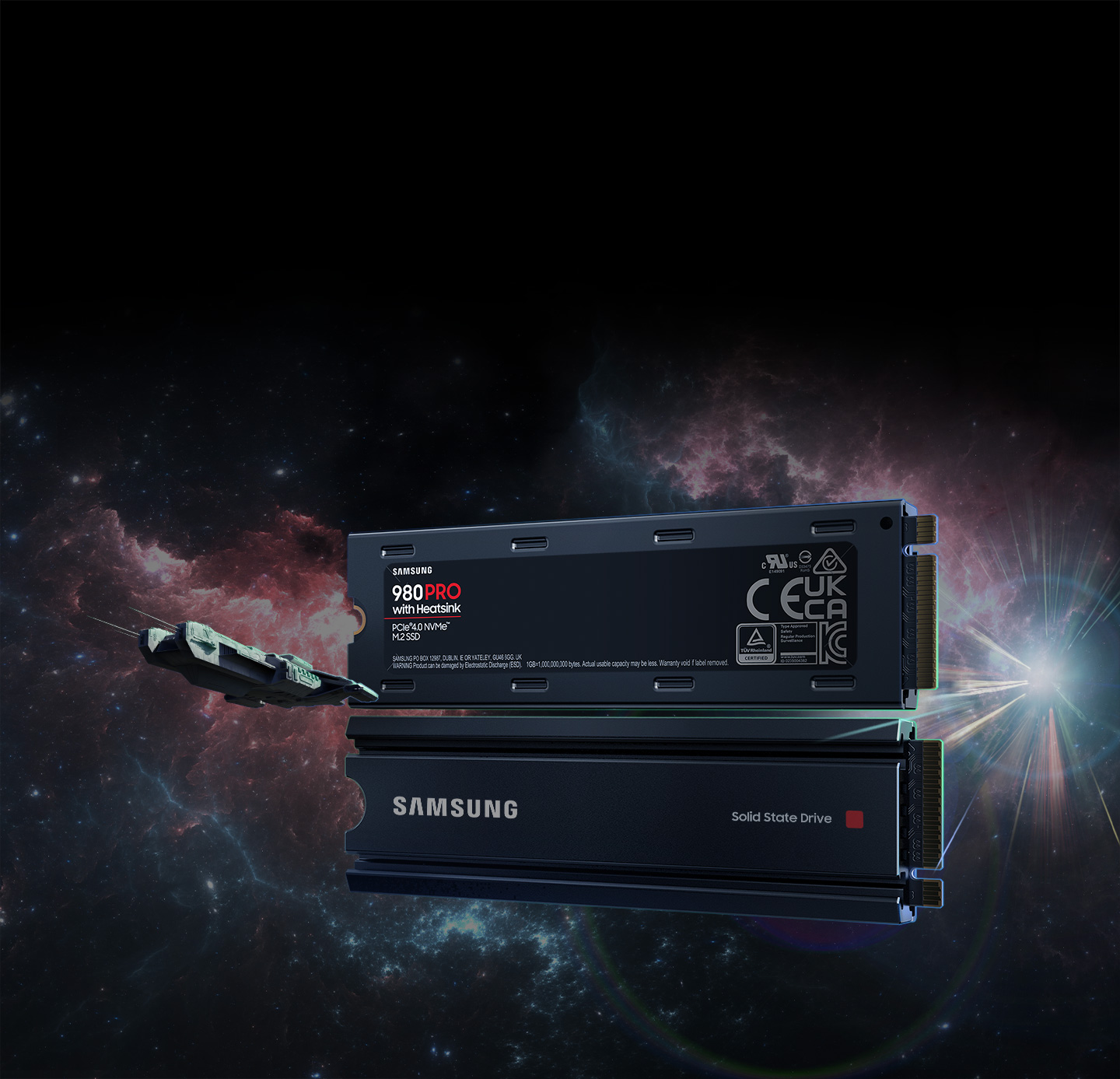 2TB Samsung M.2 PCIe 4.0 x4 NVMe 1.3 SSD 980 PRO (Heatsink) MZ-V8P2T0CW