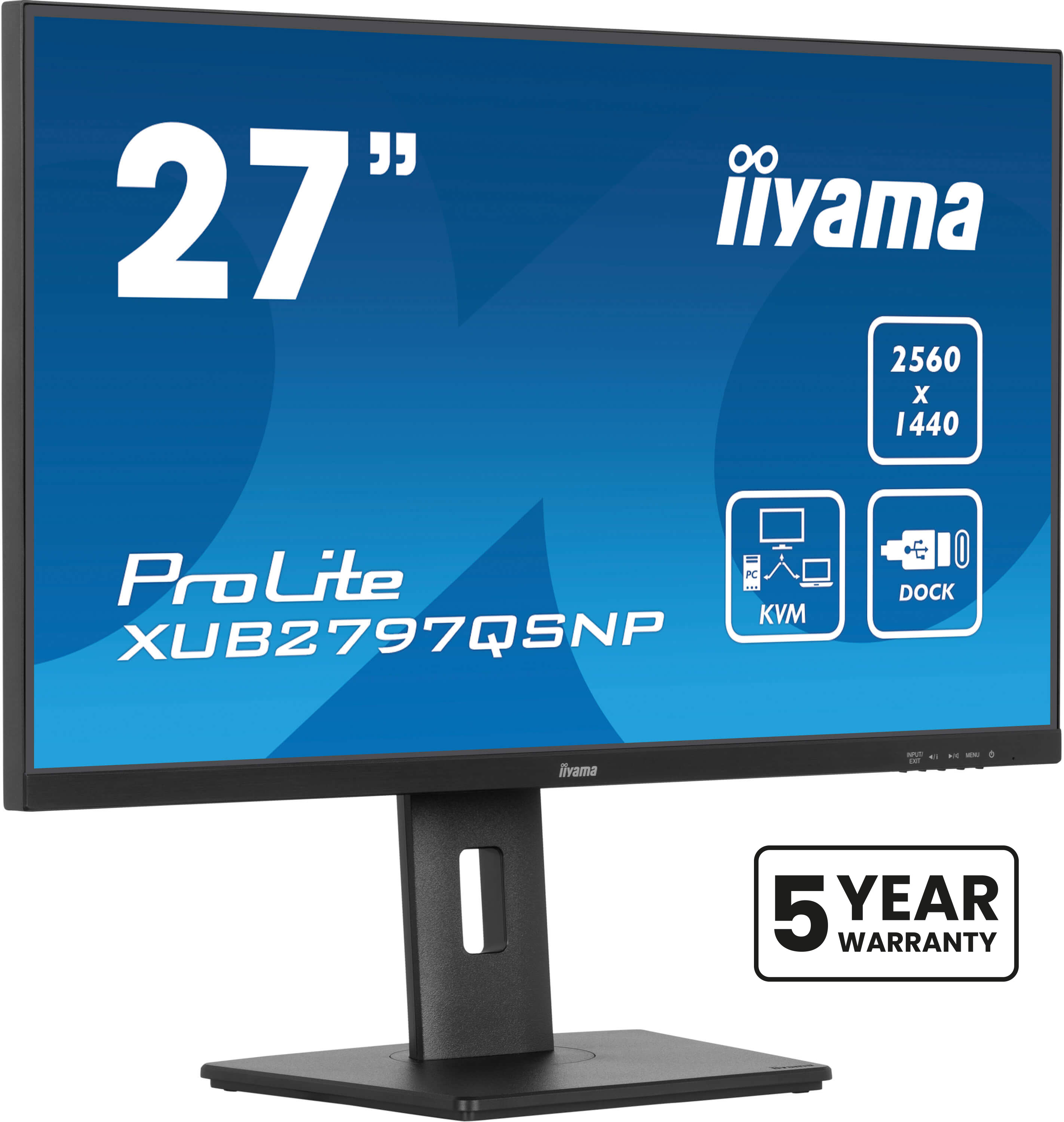 iiyama ProLite XUB2797QSNP-B1 27inch QHD IPS monitor met RJ45 (LAN) LED-Monitor