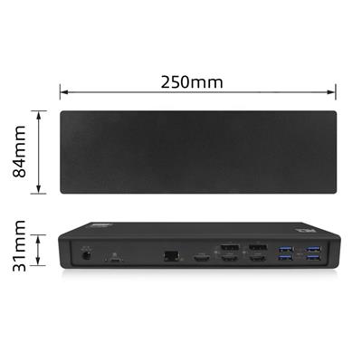 ACT USB-C Dockingstation 4K, voor 2 of 3 HDMI/DisplayPort monitoren AC7048