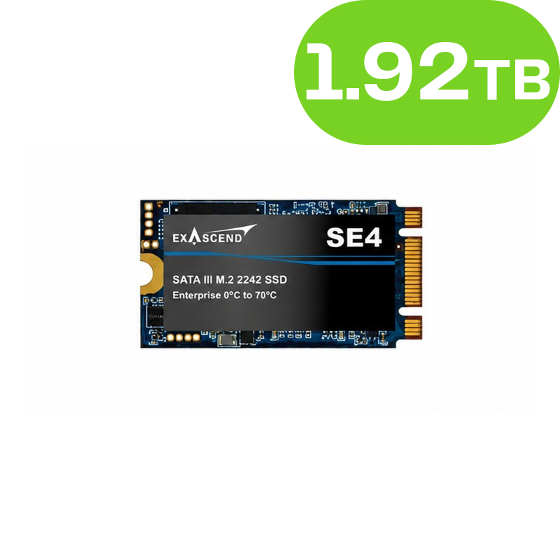 1920GB Exascend SE4 NAND Flash SSD Enterprise SATA3 M.2 2242 3D TLC