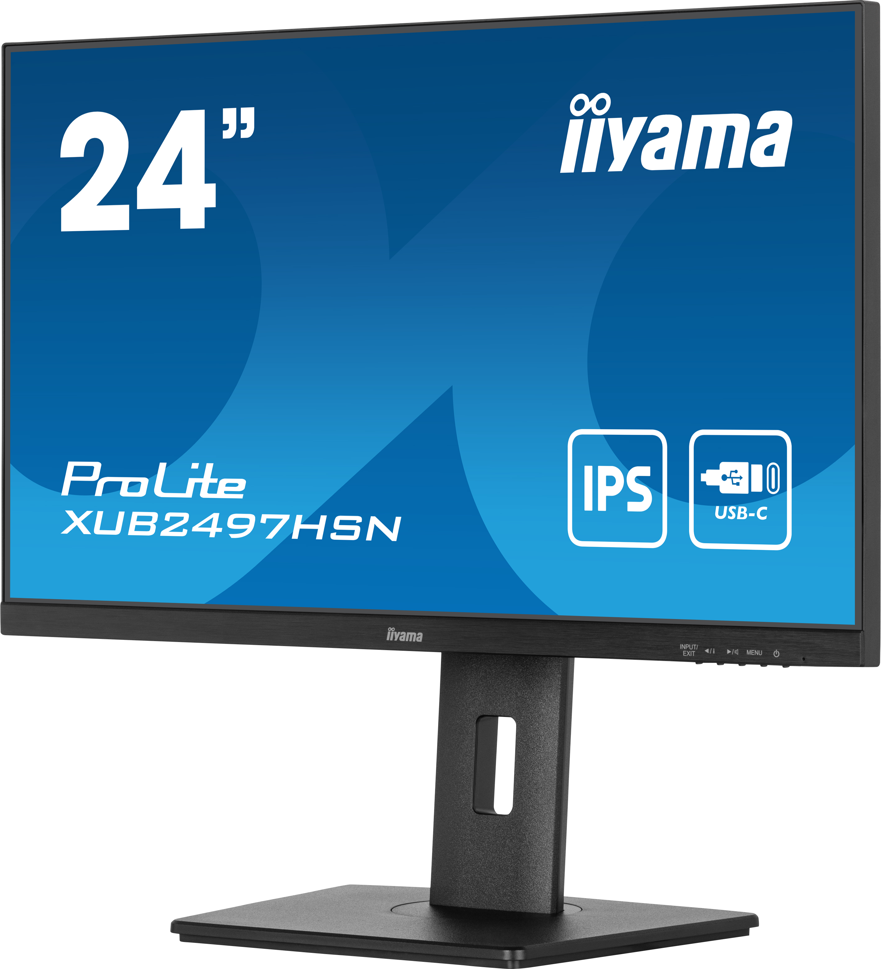iiyama ProLite XUB2497HSN-B2 24inch IPS monitor met USB-C dock en RJ45 (LAN)