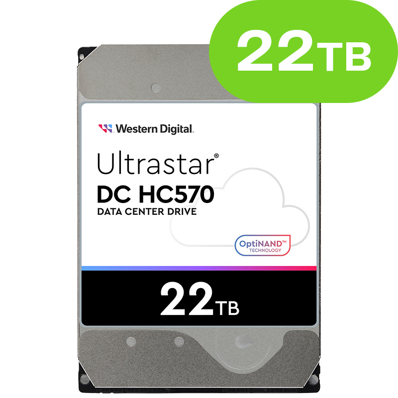 22TB Western Digital Ultrastar DC HC570 SATA Enterprise WUH722222ALE6L4