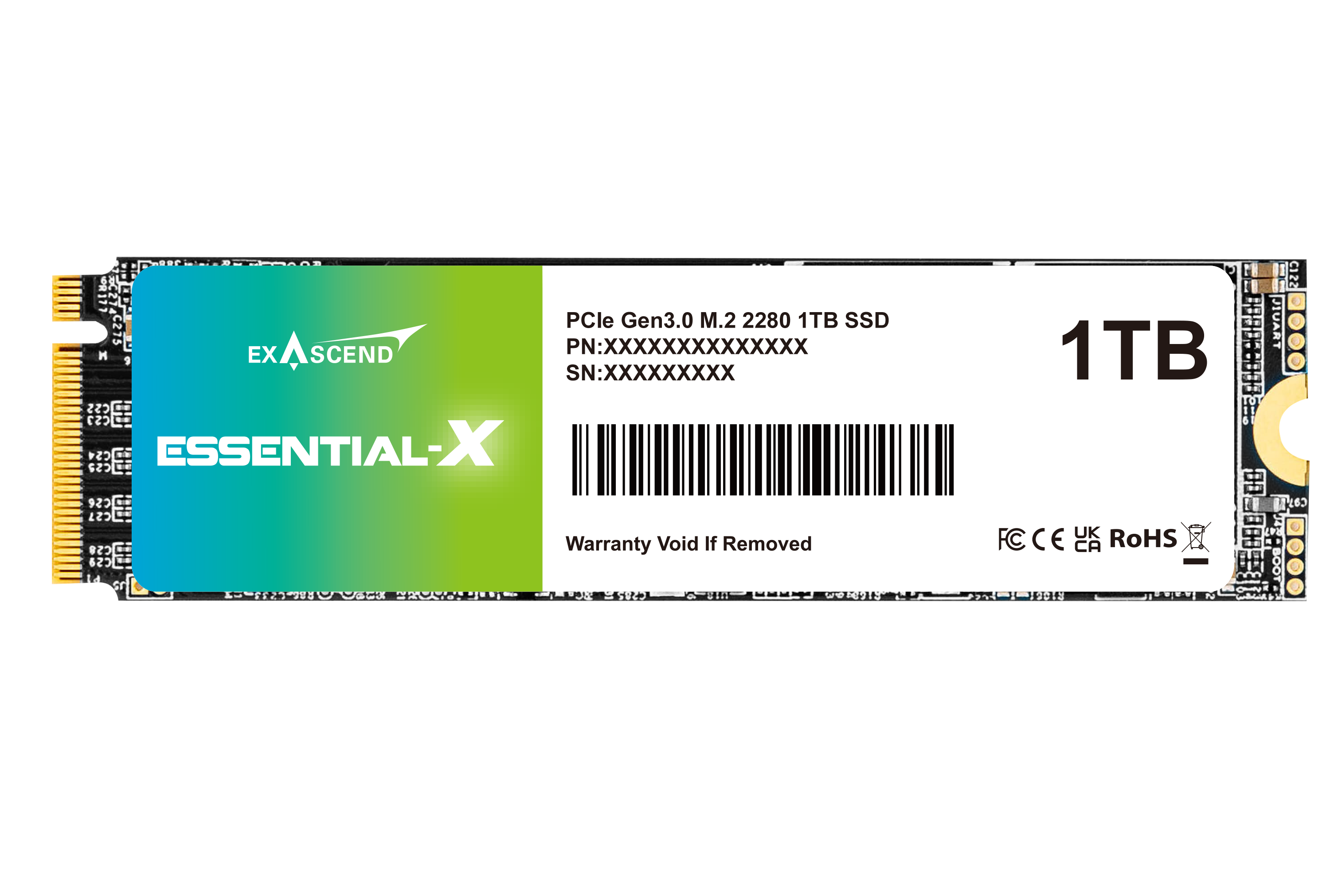 1TB Exascend Essential-X PCIe M.2 2280 SSD ES1TSSDM2NAU