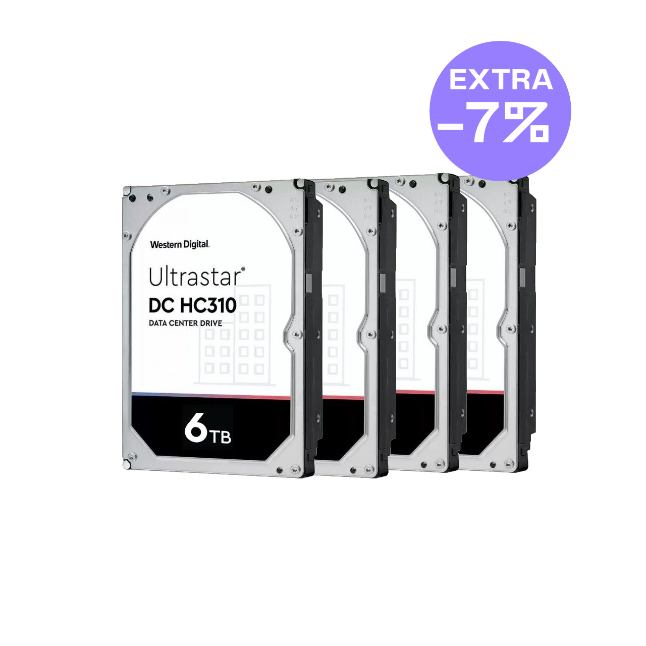 4x 6TB Western Digital Ultrastar DC HC310 SATA Enterprise HUS726T6TALE604 