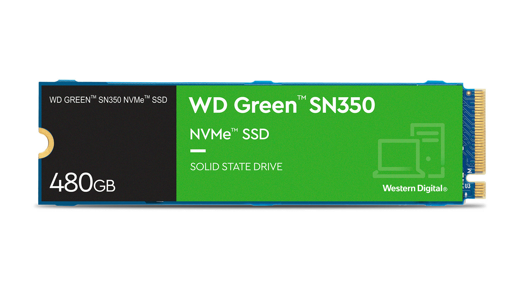 480GB WD GREEN SN350 NVMe M.2 SSD WDS480G2G0C