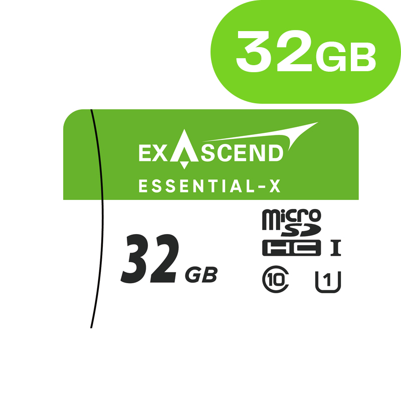 32G Exascend Essential-X micro SD card ES032GTFC1MP