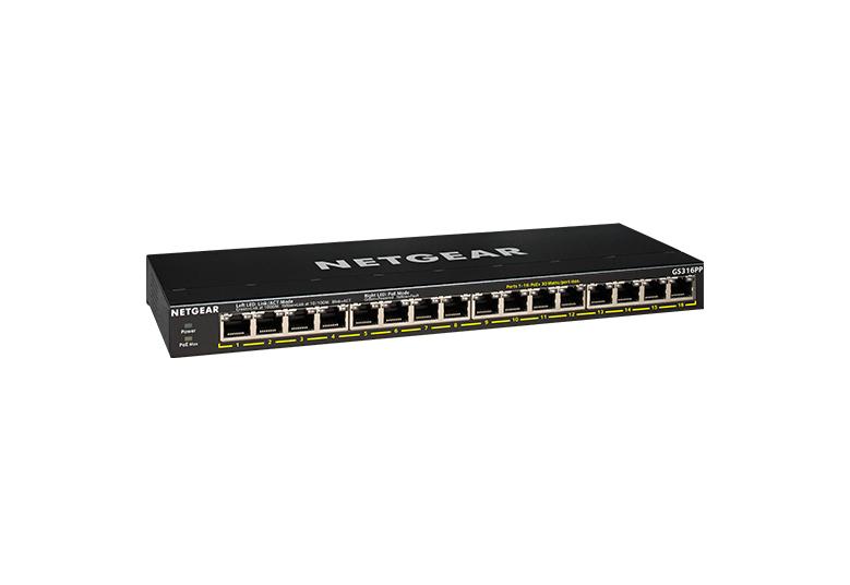 Netgear 16x10/100/1000 PoE+ unmanaged switch GS316PP-100EUS