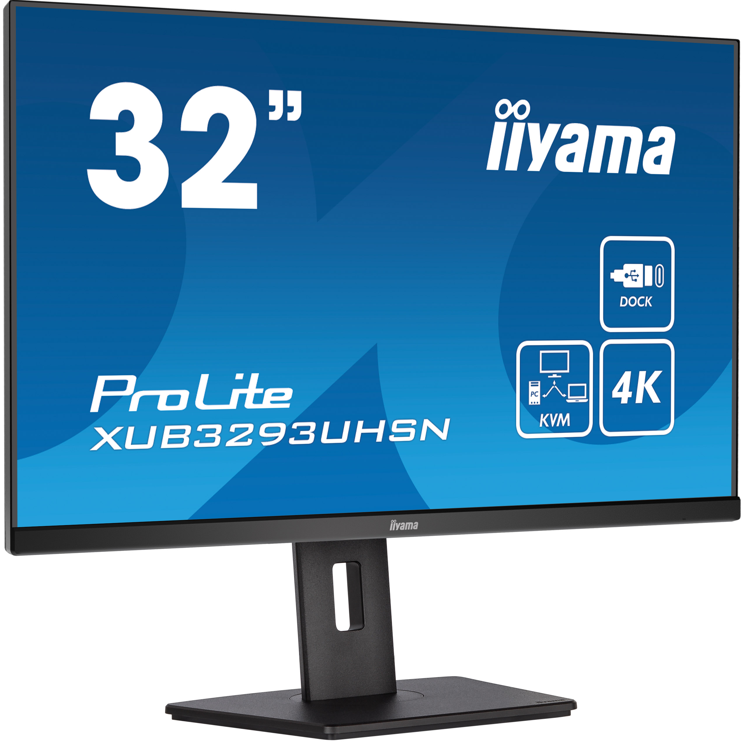 iiyama ProLite XUB3293UHSN-B5 32’’ IPS met KVM switch, USB-C dock en RJ45 (LAN) zwart monitor