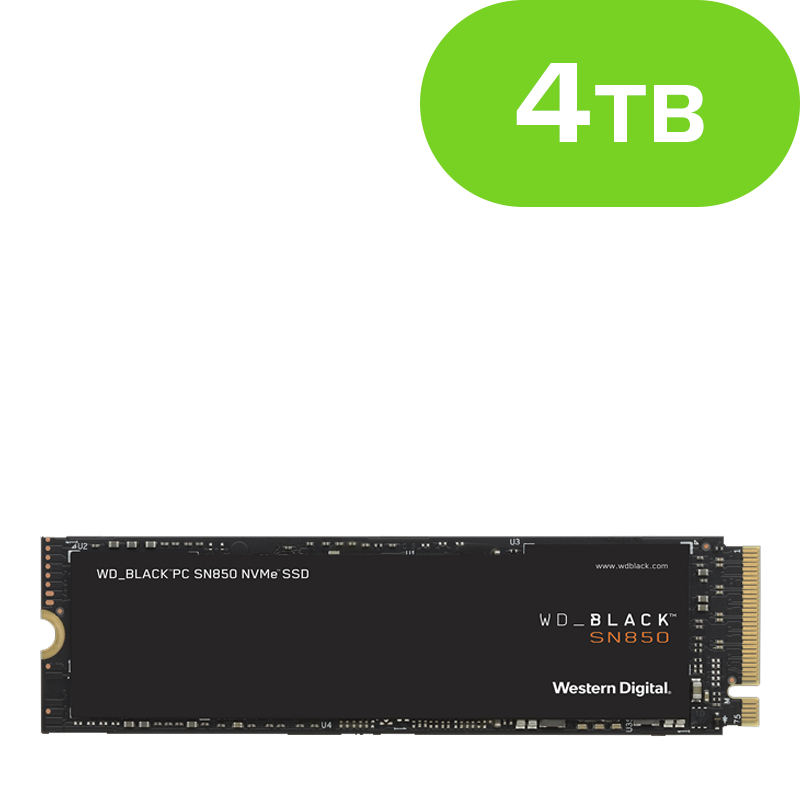 4TB Western Digital SSD M.2 2280 PCIe 4.0 x4 (NVMe) WDS400T2X0E 