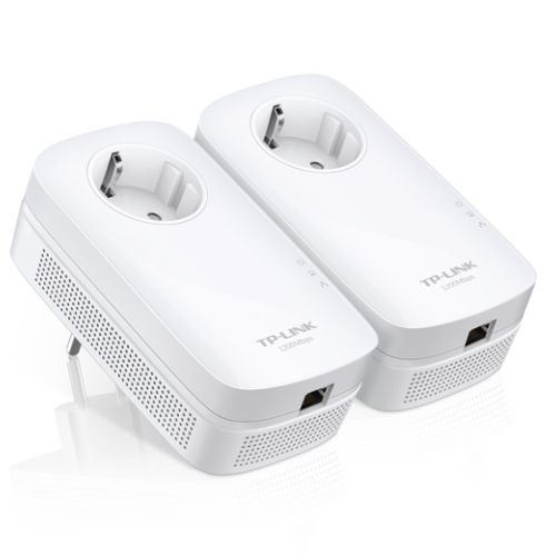 TP-LINK TL-PA8010P KIT AV1200 Gigabit Passthrough Powerline Starter Kit (2 items)